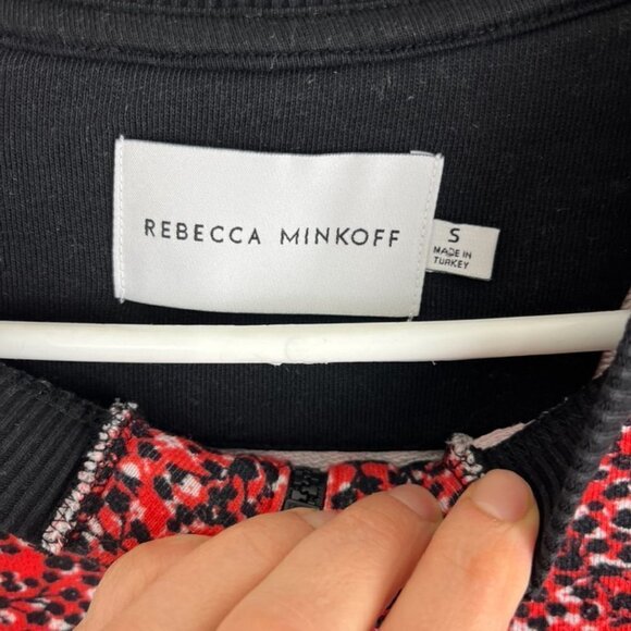 Rebecca Minkoff Cropped Floral Half-Zip Pullover - Picture 2 of 5